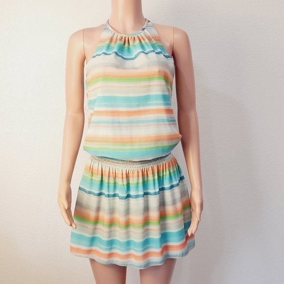 Ramy Brook Printed Paris Sleeveless Dress Multi Color Size: XS - Picture 1 of 15